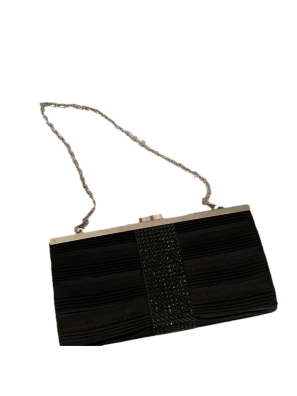 Black evening bag clutch or shoulder bag